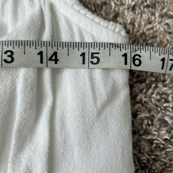 Hollister White Mini Ruffled Linen Blend Sundress size Large - Picture 6 of 9